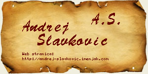 Andrej Slavković vizit kartica